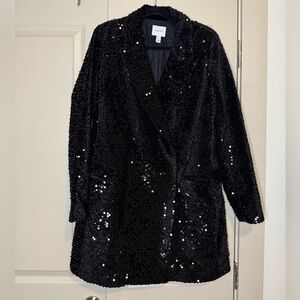 Nine West Velvet sequin blazer dress